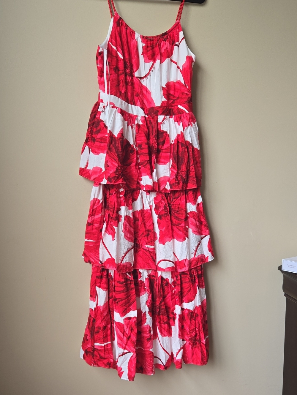 Red Floral Tiered Sundress